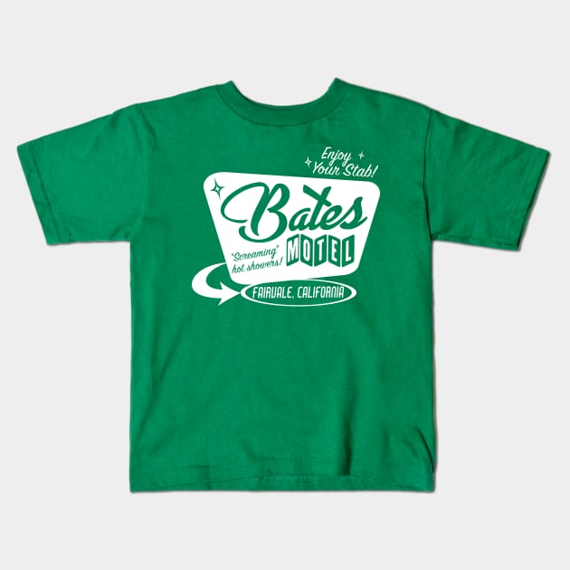 Enjoy your stab at the Bates Motel! Kids T-Shirt by SketchyCrow